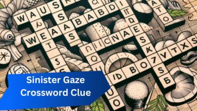 Sinister Gaze Crossword Clue